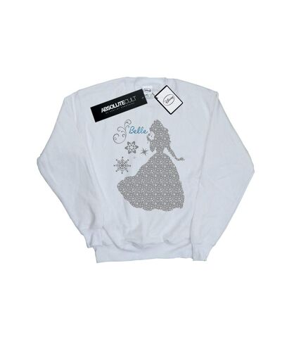 Disney Princess Womens/Ladies Belle Christmas Silhouette Sweatshirt (White) - UTBI10276