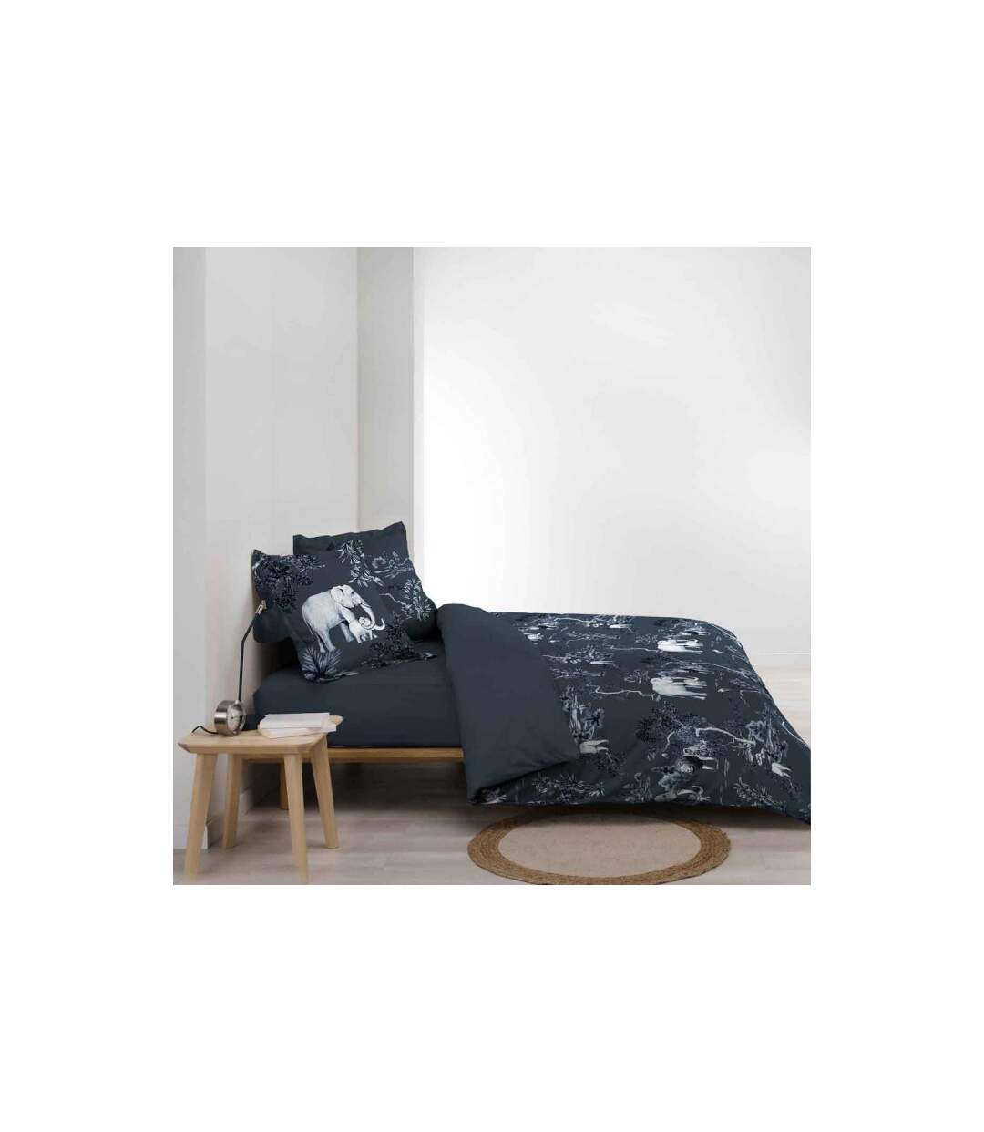 Parure de Lit 3 Pièces Zambie 240x220cm Bleu-5