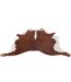 Tapis Déco en Cuir Vache 230x240cm Marron & Blanc-1