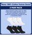 3 Pack Mens 100% Cotton Trainer Socks-3