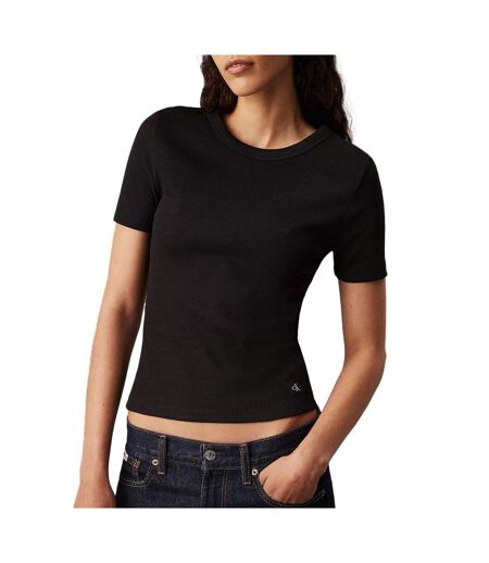 T-shirt noir femme calvin klein jeans label - xs