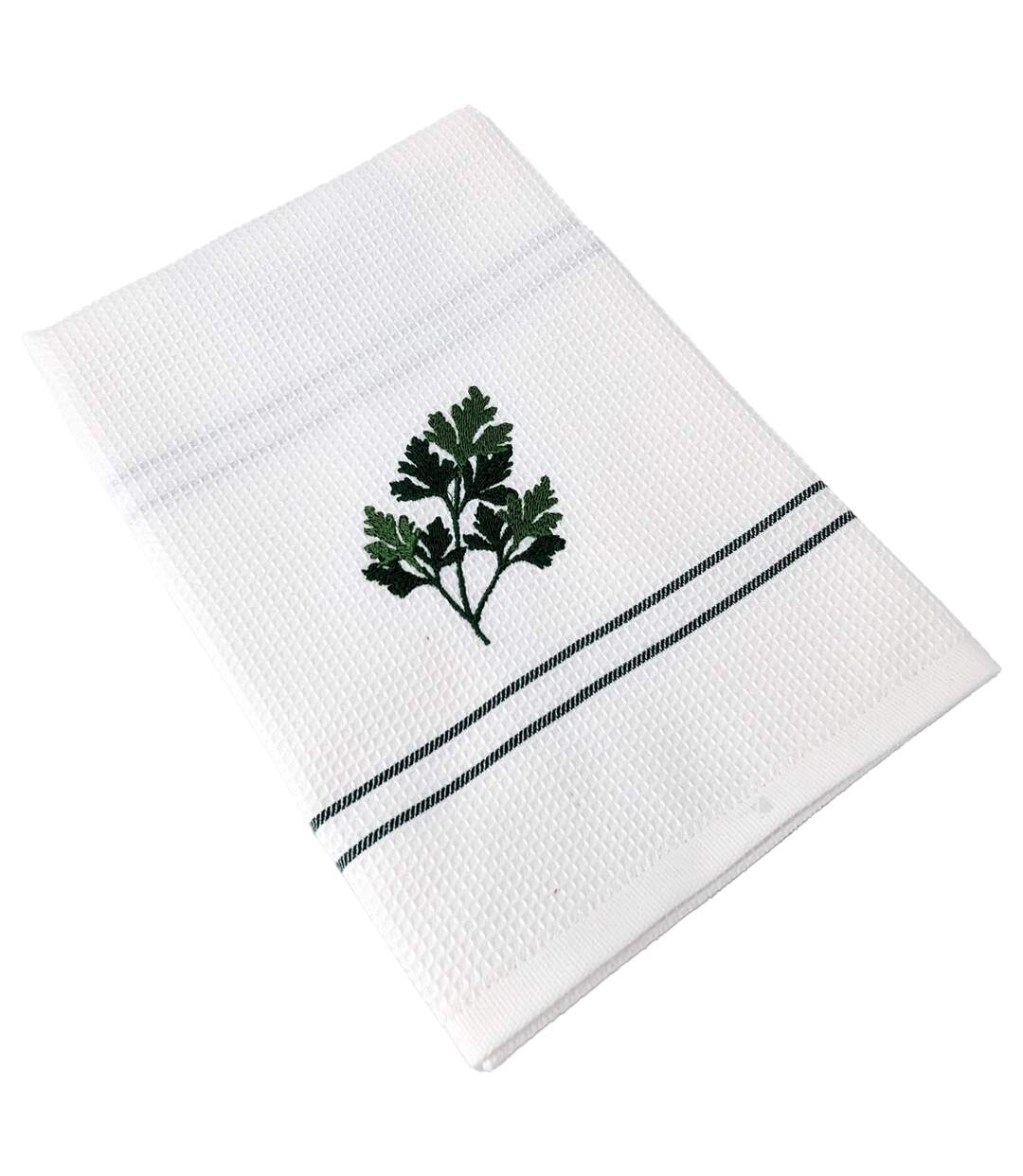 Torchon nid d'abeille WAFFLE brodé Persil-1
