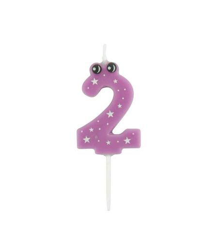 Bougie d'Anniversaire Chiffre 2 5cm Violet