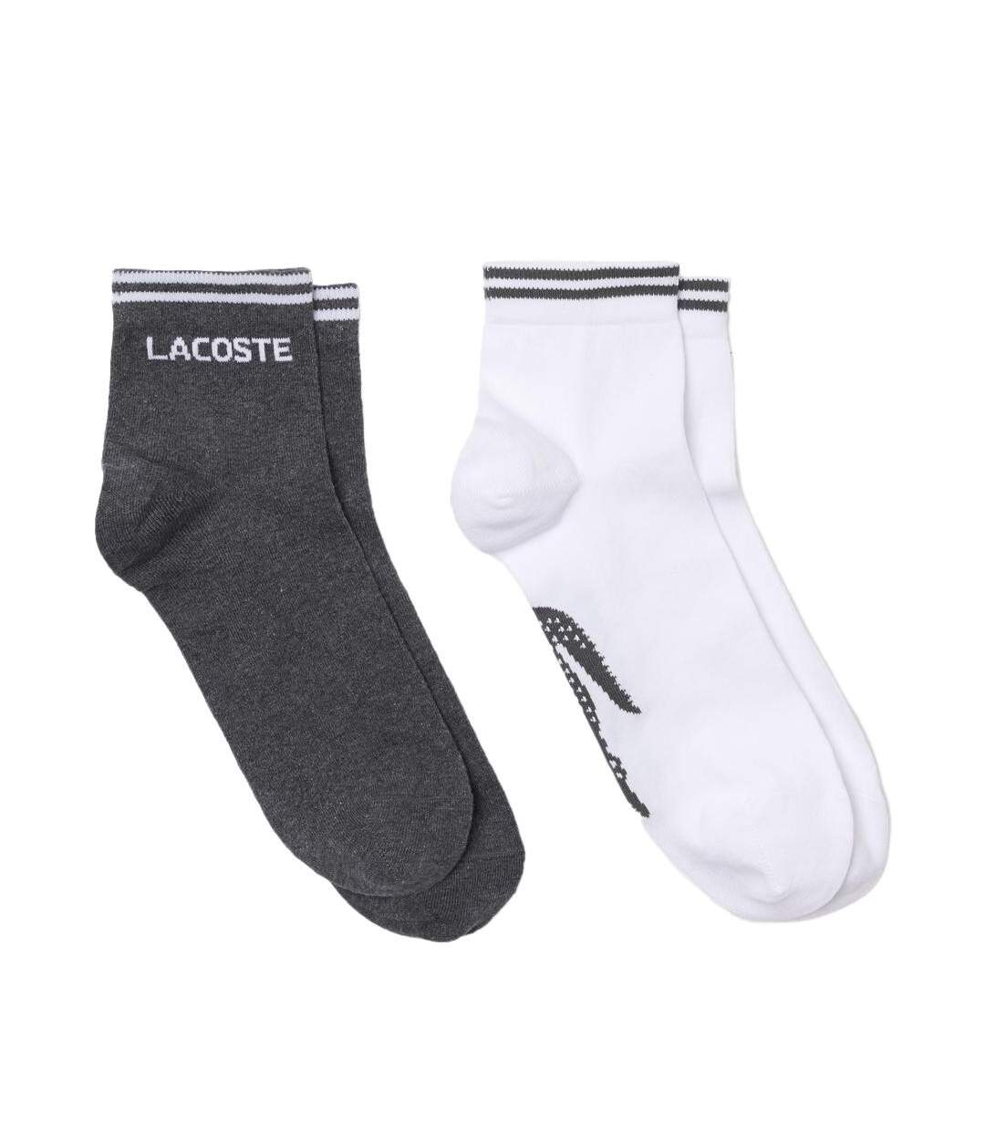 2x Lot de Chaussettes Grises/Blanches Homme Lacoste RA4187 - 43/46-1