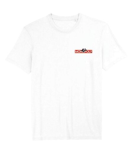 Unisex Adult Mr  Crew Neck Regular T-shirt White Monopoly