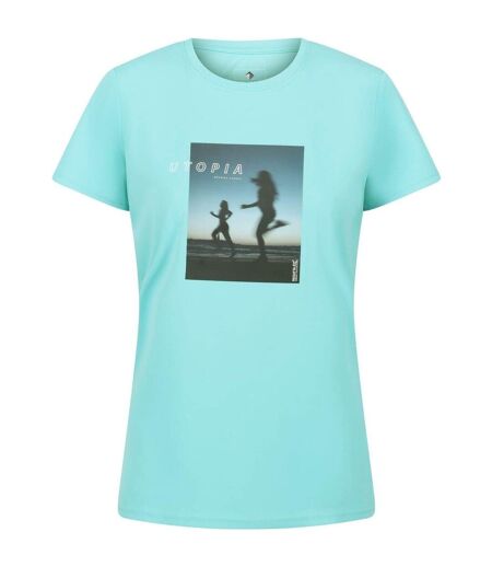 T-shirt Manches Courtes Motif/style Imprimé Graphique Great Outdoors Femme Bleu Turquoise Imprimé Graphique Regatta