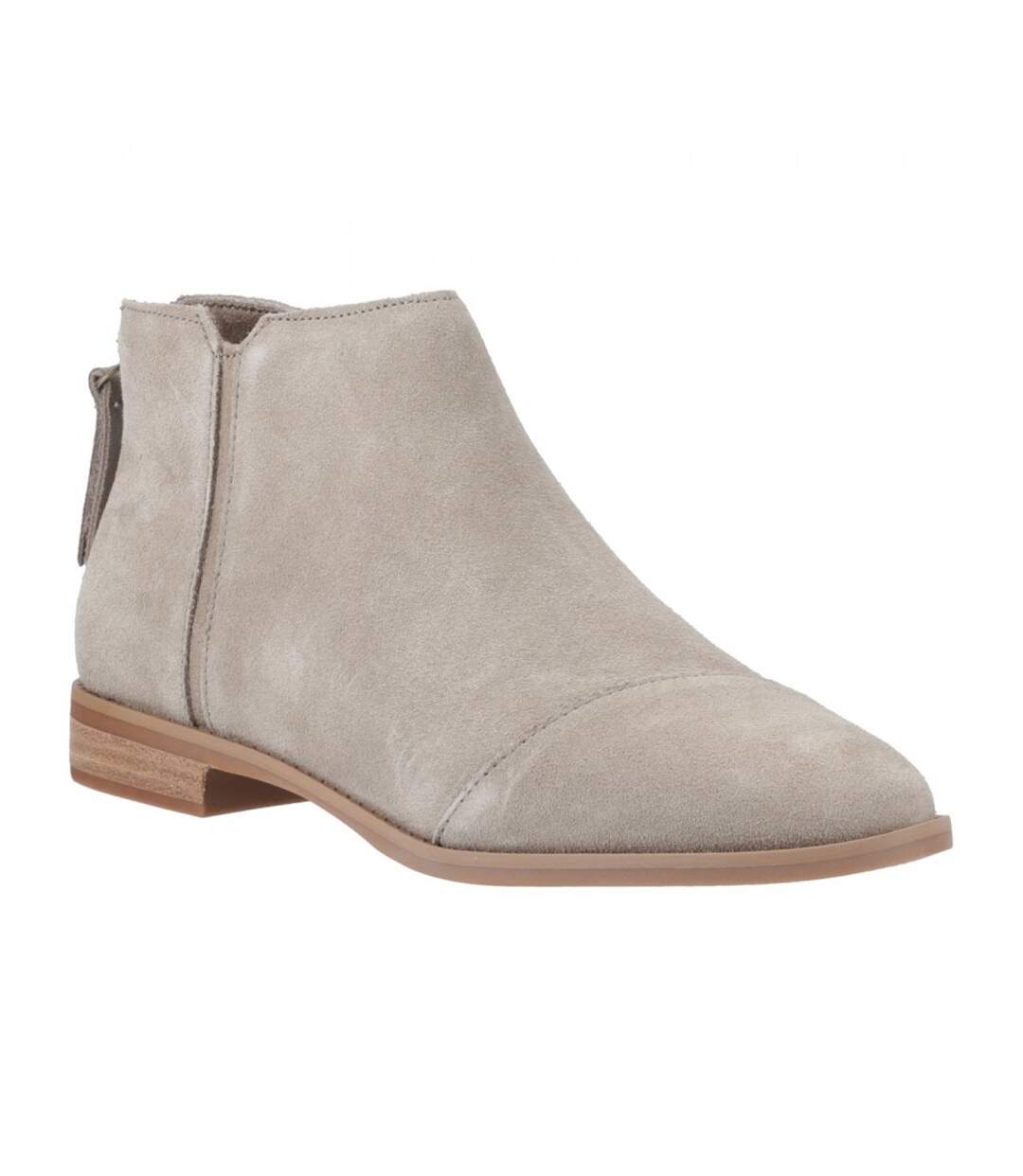 Womens/ladies Rylie Leather Ankle Boots Natural Toms-1