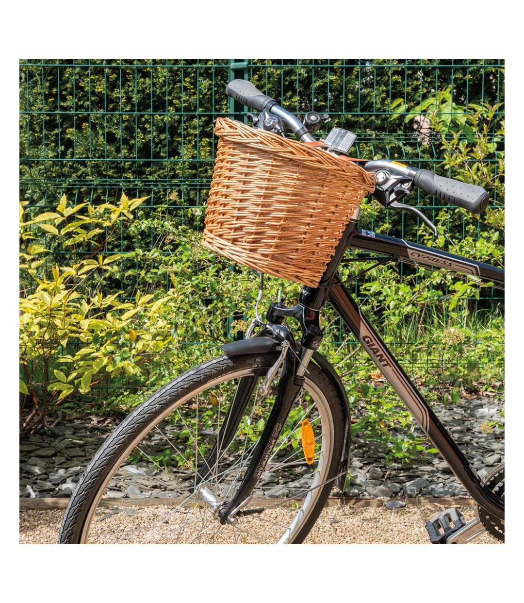 Panier à vélo en osier naturel Grand modèle-2