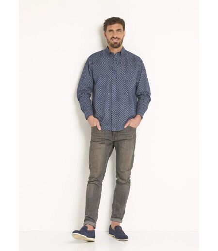 Chemise manches longues motif géométrique