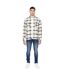 Mens francore checked overshirt off white Duck and Cover-3