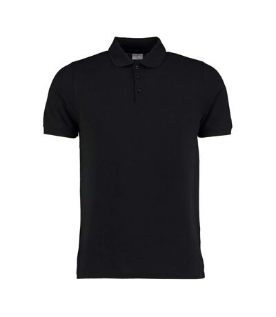 Kustom Kit Mens Klassic Pique Heavy Slim Polo Shirt (Black) - UTPC7214