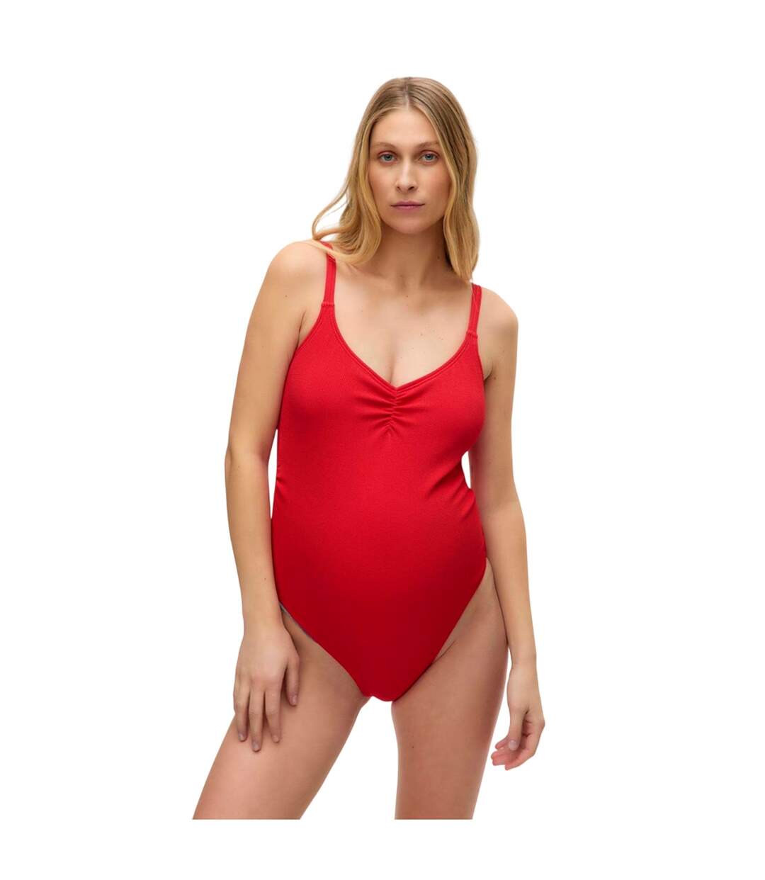 Womens/ladies Naomi Maternity One Piece Swimsuit Racing Red Mamalicious-4