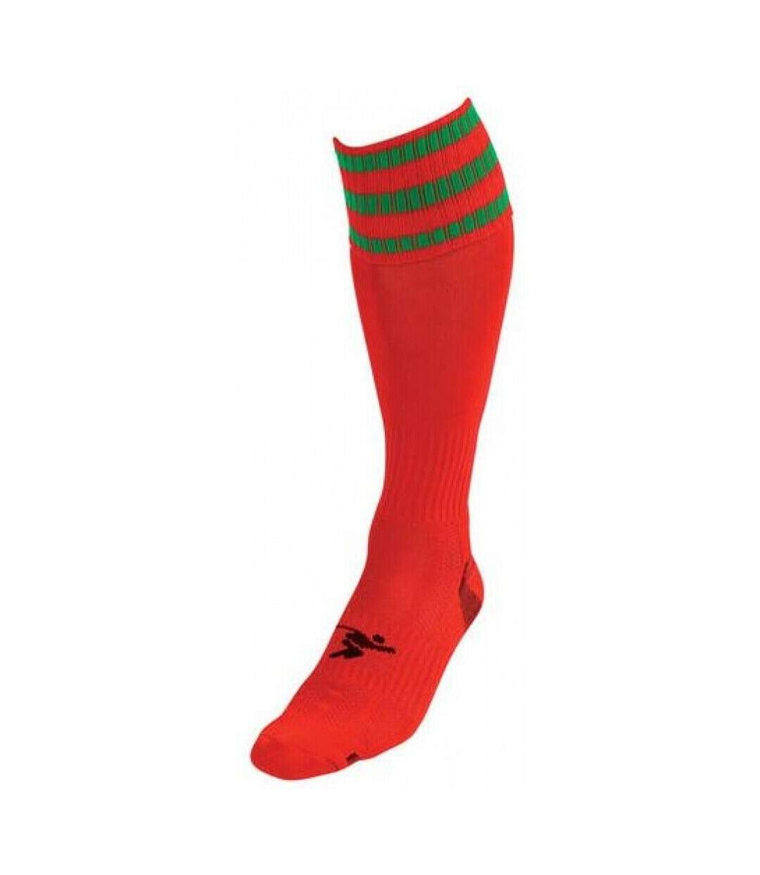 Chaussettes de football pro adulte rouge / vert Precision