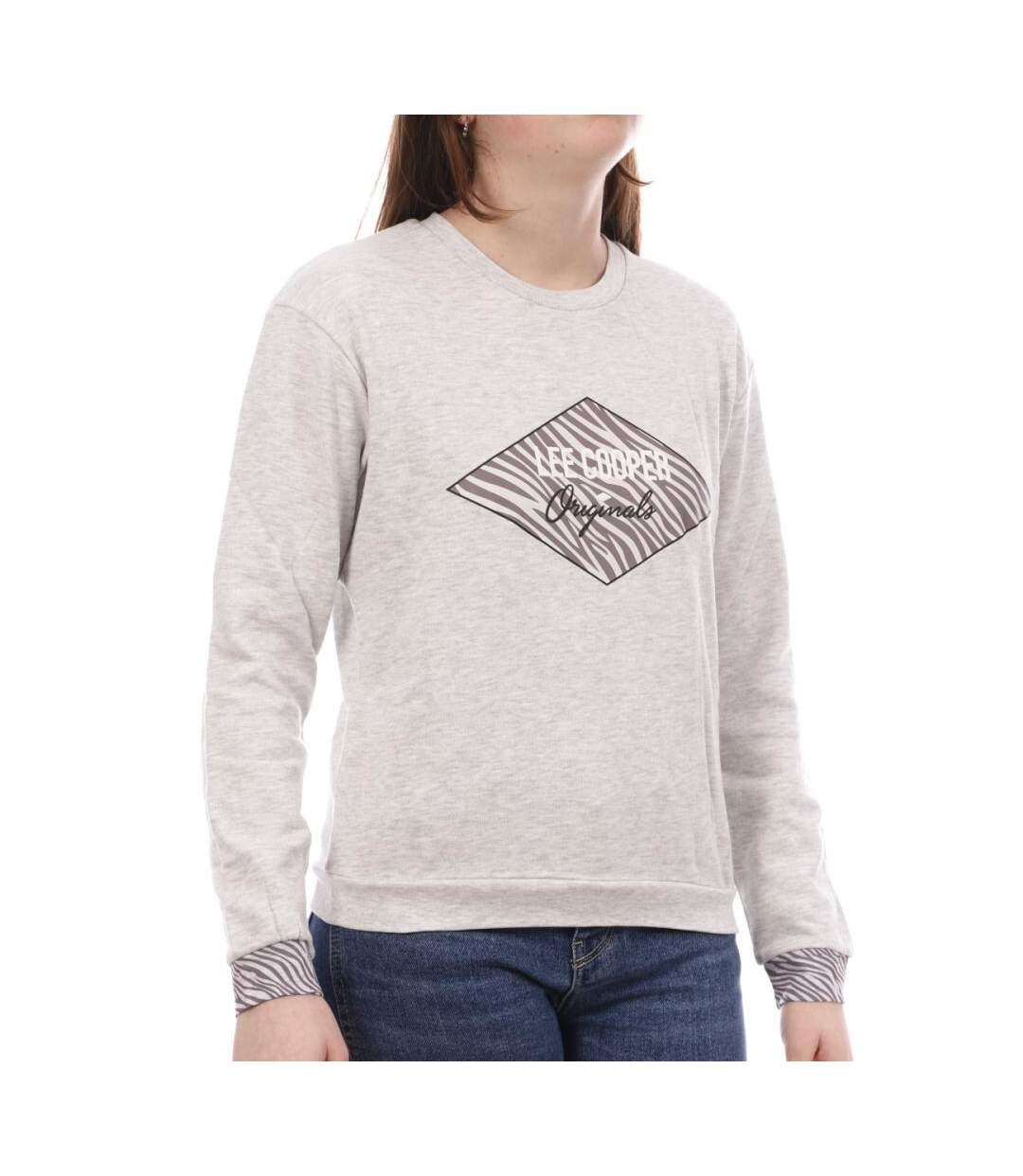 Sweat Gris Femme Lee Cooper Okazia - XS-1