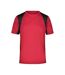 T-shirt Course À Pied Homme Rouge Noir James And Nicholson-1