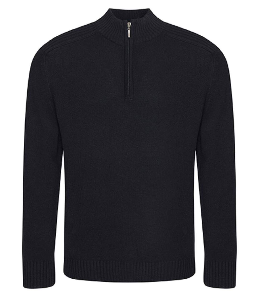 Pull col zippé homme - EA061 - noir