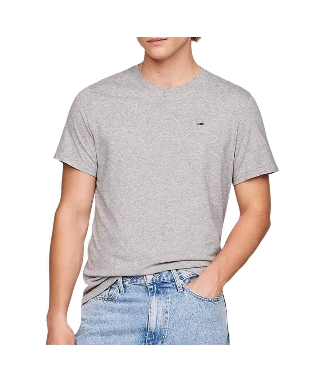 T-shirt gris homme tommy hilfiger tjm slim linear-1
