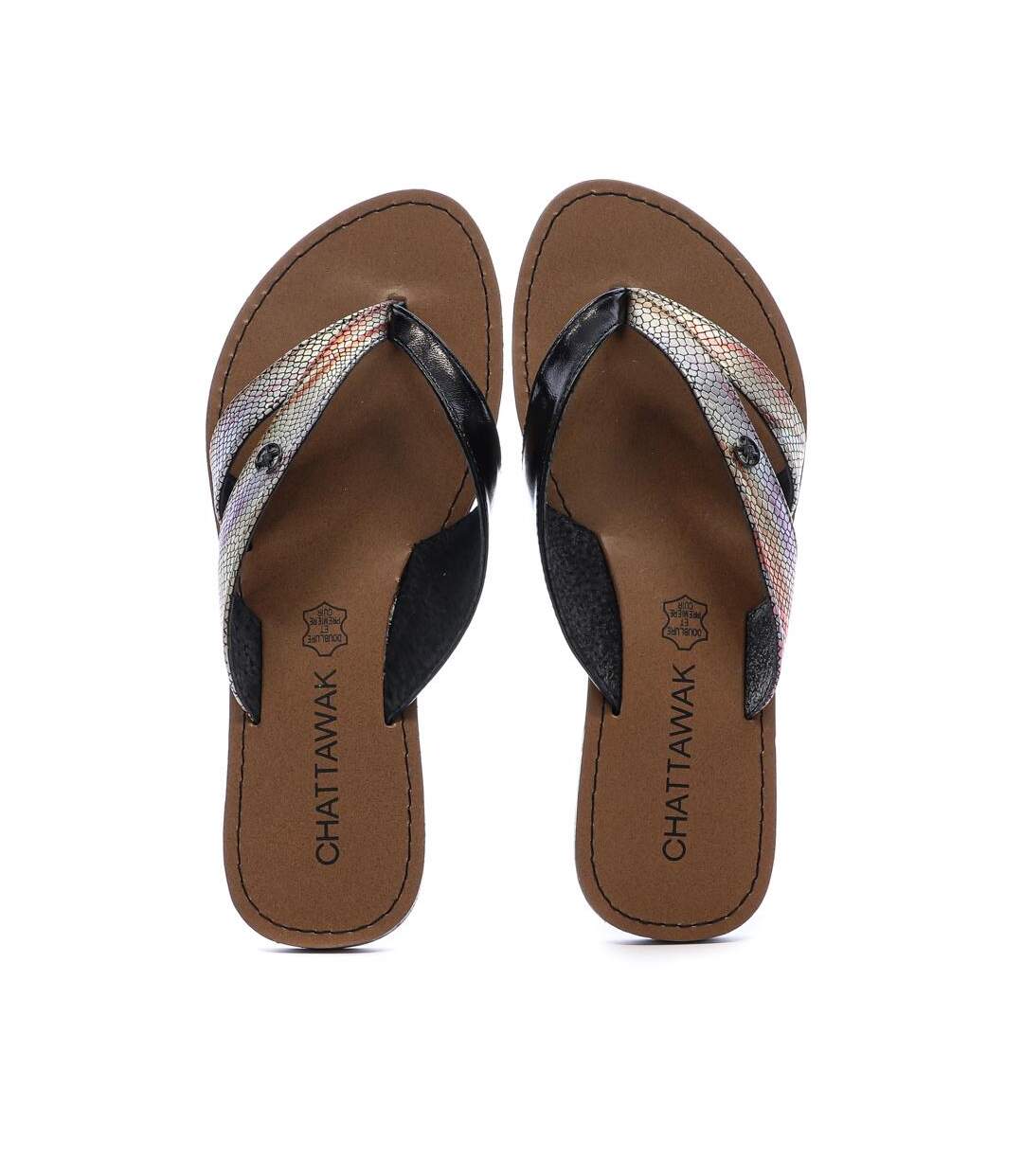 Tongs noires femme chattawak summer-2