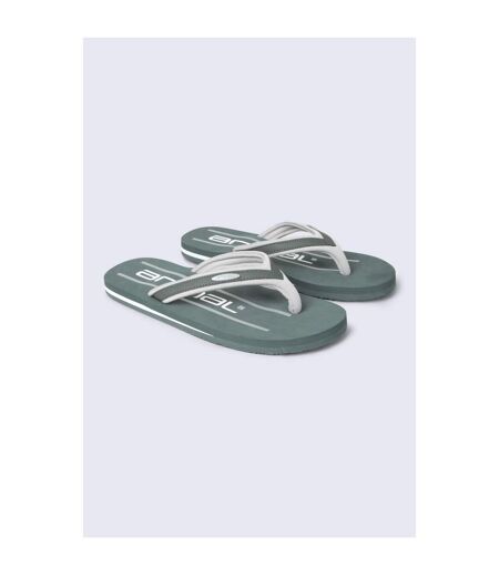 Mens Jekyl Recycled Flip Flops Dark Khaki Animal