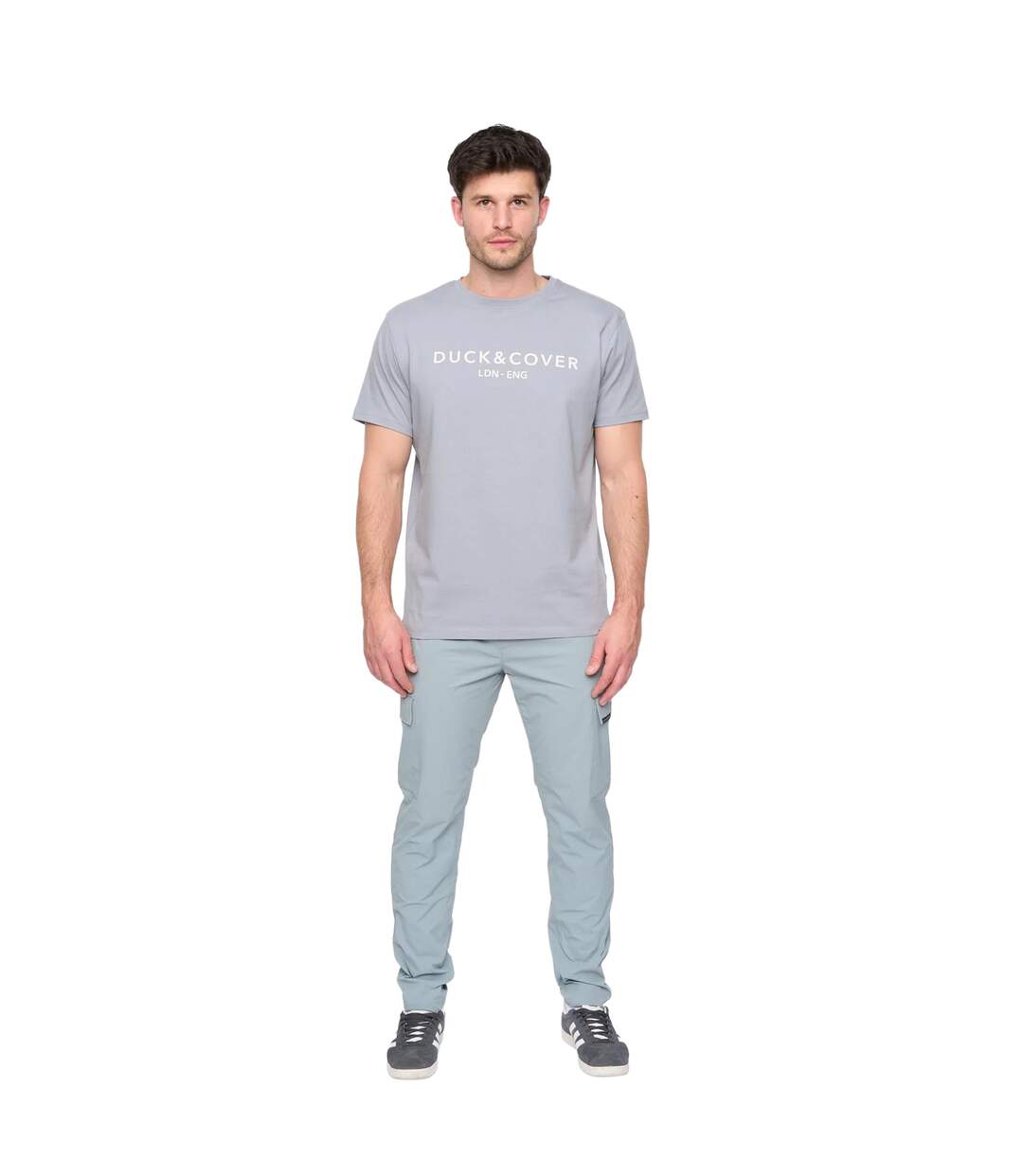 Mens Chamata T-shirt Steel Blue Duck And Cover-3