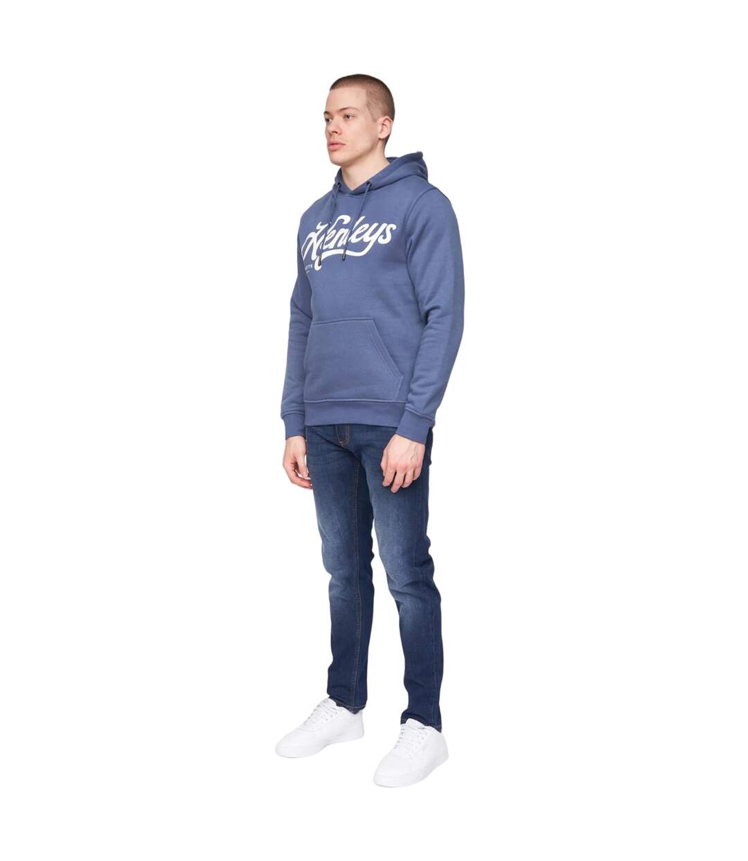 Sweat à capuche scripthen homme bleu vif Henleys-3