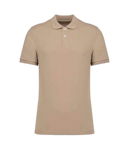 Mens pique polo shirt ivory Native Spirit