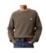 Sweat vert homme calvin klein jeans waffle badgeses-1