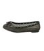 Womens/ladies Studded Trim Mesh Ballet Flats Black Where´s That From-2