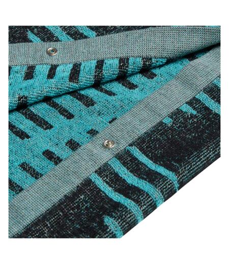 Serviette turquoise/noir homme adidas wrap towel - taille 1