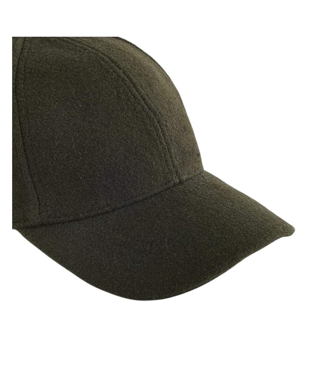 6 Panel Wool Blend Cap Dark Olive Beechfield-3
