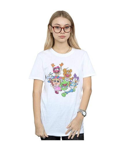 Disney Femmes/Les femmes The Muppets Muppet Babies Colour Group Coton Boyfriend T-Shirt (Blanc) - UTBI41167