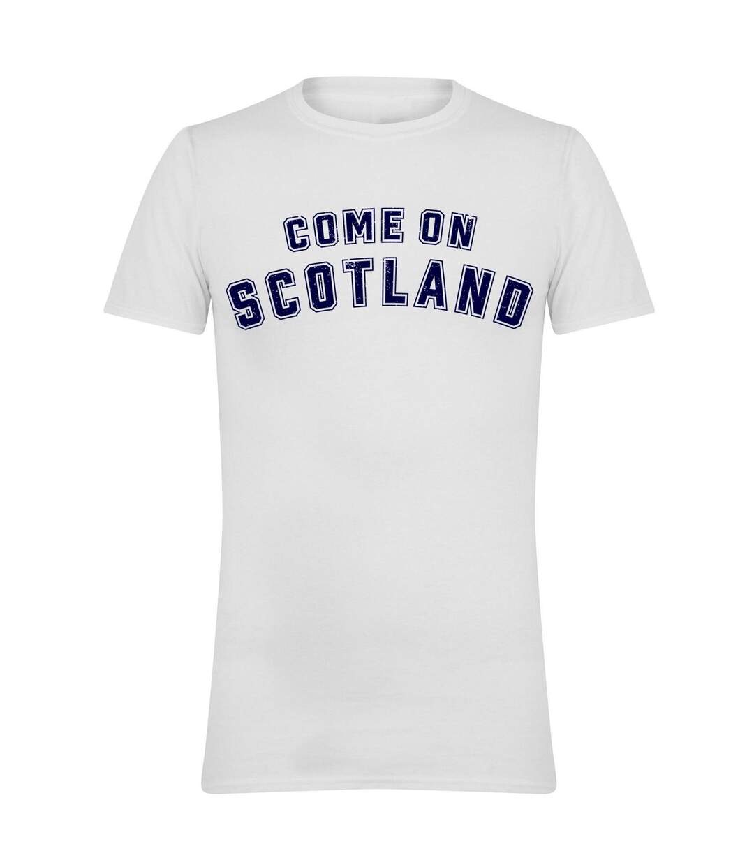 Mens Come On Scotland T-shirt White AWD-1