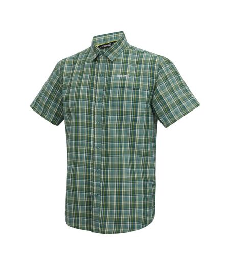 Chemise Manches Courtes Motif/style À Carreaux Mindano Homme Bleu Clair Regatta