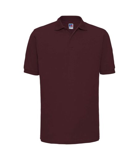 Polo À Manches Courtes Hommes Bordeaux Russell