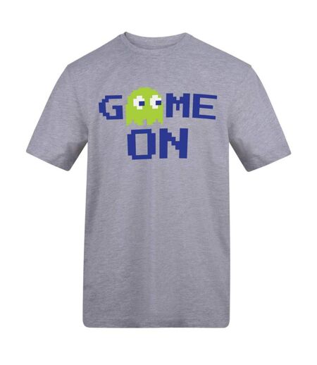T-shirt Motif/style Pixel Game On Adulte Gris AWD