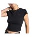 T-shirt noir femme converse wordmark fashion-1