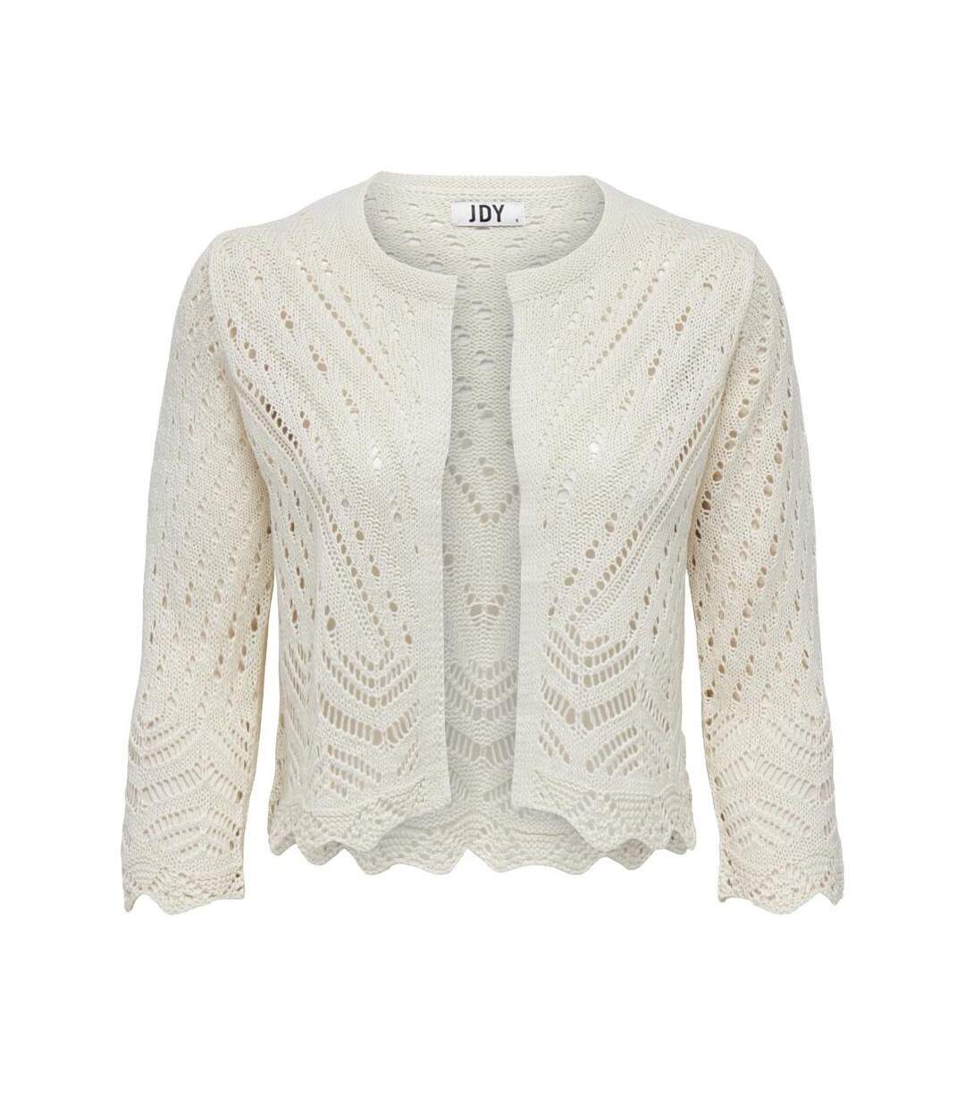 Cardigan ecru femmejdy sun 3/4 cropped-2