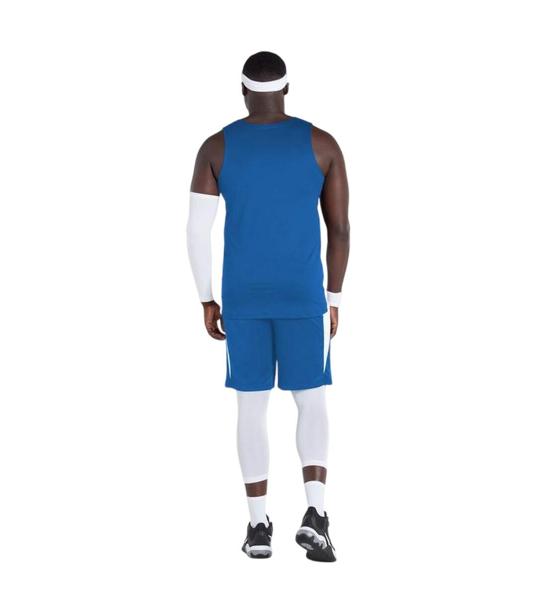 Mens Team V Neck Basketball Jersey Royal Blue White Nike-2