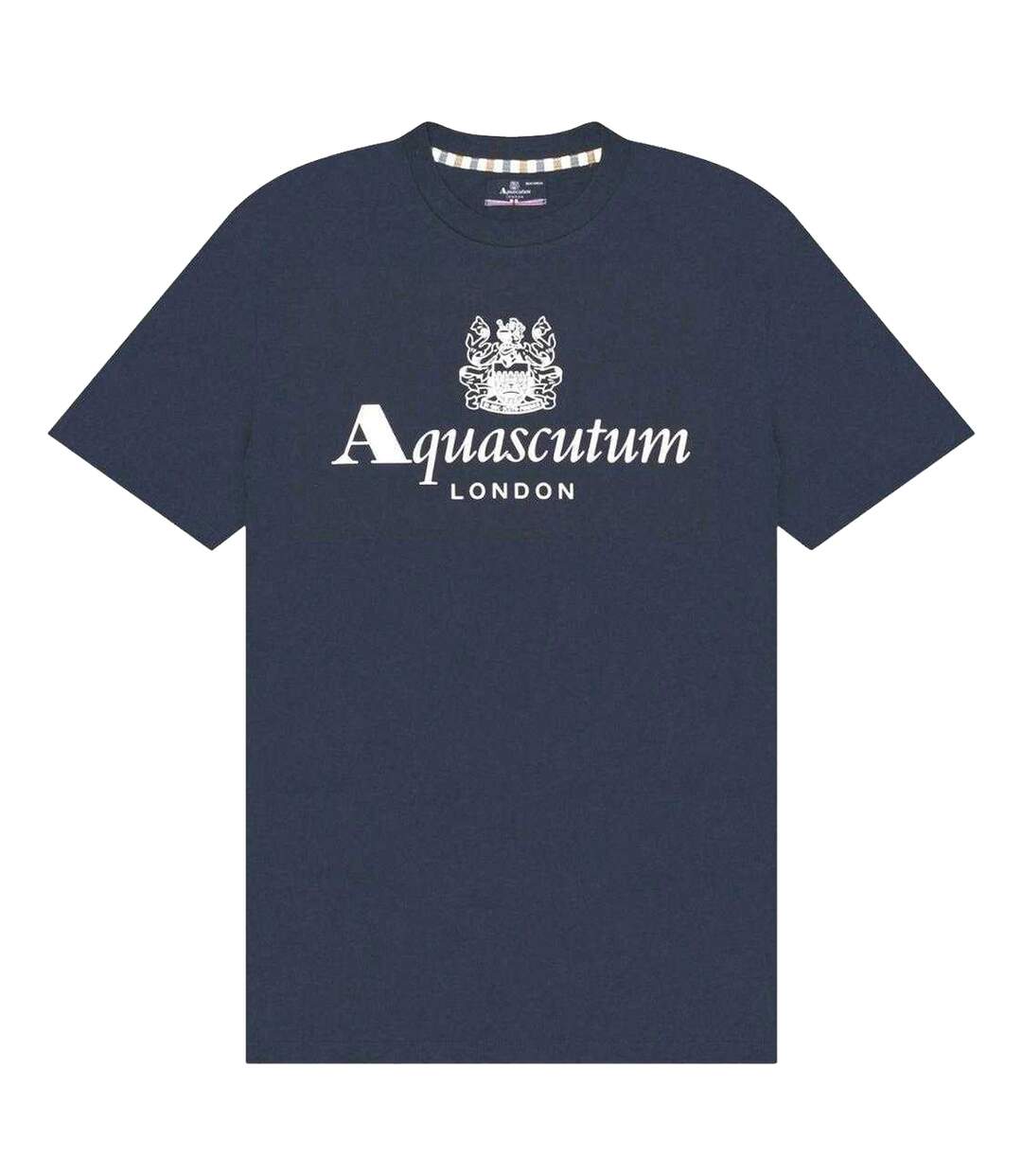T-shirt Motif/style Gros Logo Bordeaux Homme Bleu Marine Foncé Aquascutum-2