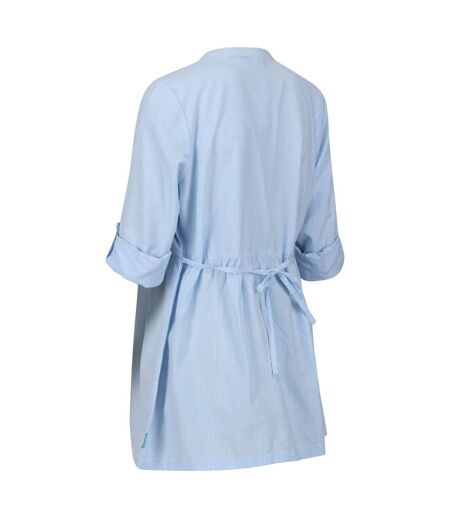 Regatta Womens/Ladies Nemora Ticking Stripe Cotton Blouse (Powder Blue) - UTRG8922