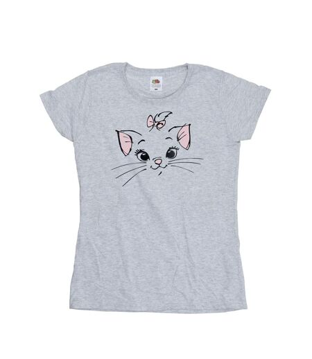 Disney - T-shirt CLASSICS MARIE FACE POCKET - Femme (Gris chiné) - UTBI15850
