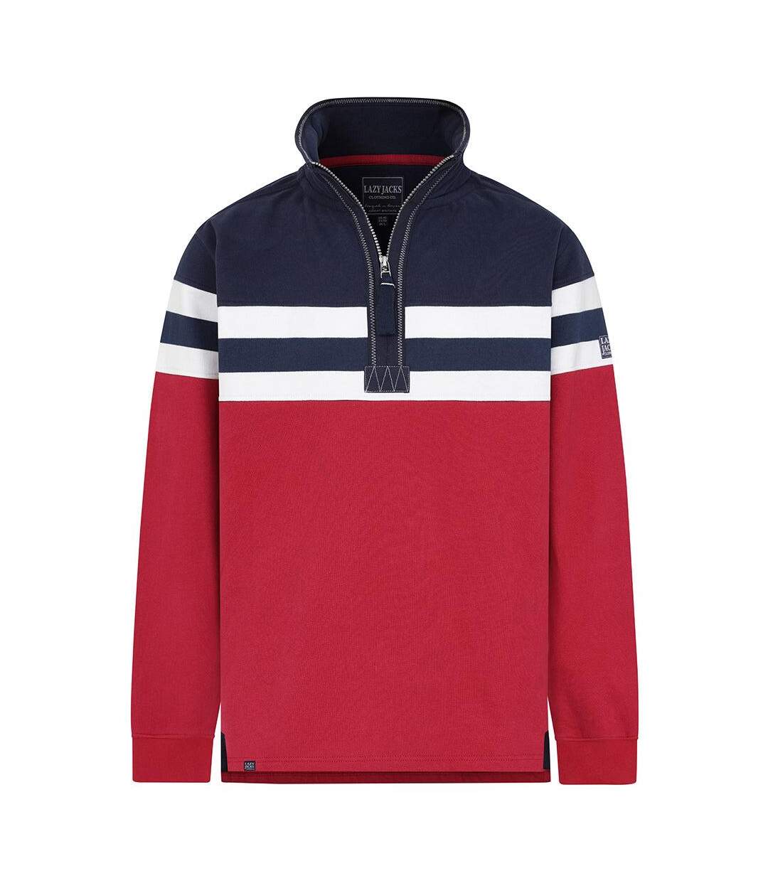 Sweat Motif/style Rayé Homme Rouge Lazy Jacks-2