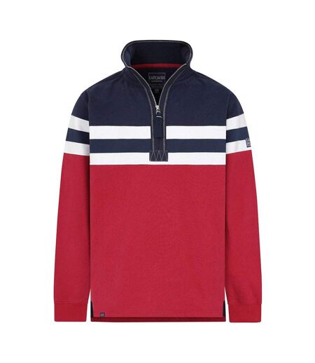 Sweat Motif/style Rayé Homme Rouge Lazy Jacks