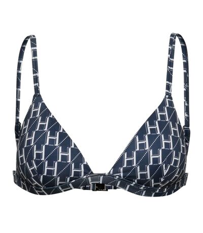 Haut De Maillot De Bain Femme Bleu Blanc Hugo