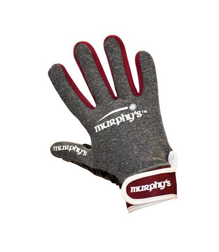 Murphys Unisex Adult Gaelic Gloves (Gray/Maroon/White)
