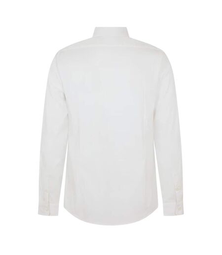 Mens Salvator Collared Long-sleeved Shirt White Criminal Damage