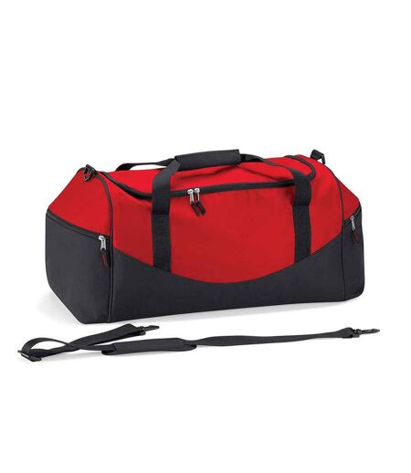 Quadra Teamwear Holdall Duffel Bag (55 liters) (Pack of 2) (Classic Red/Black) (One Size)