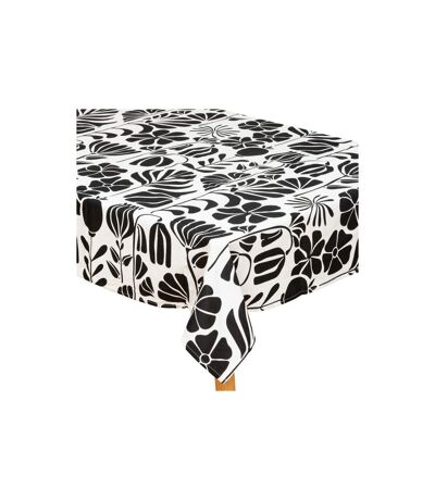 Nappe de Table Imprimée Twisted Lime 150x250cm Noir & Blanc