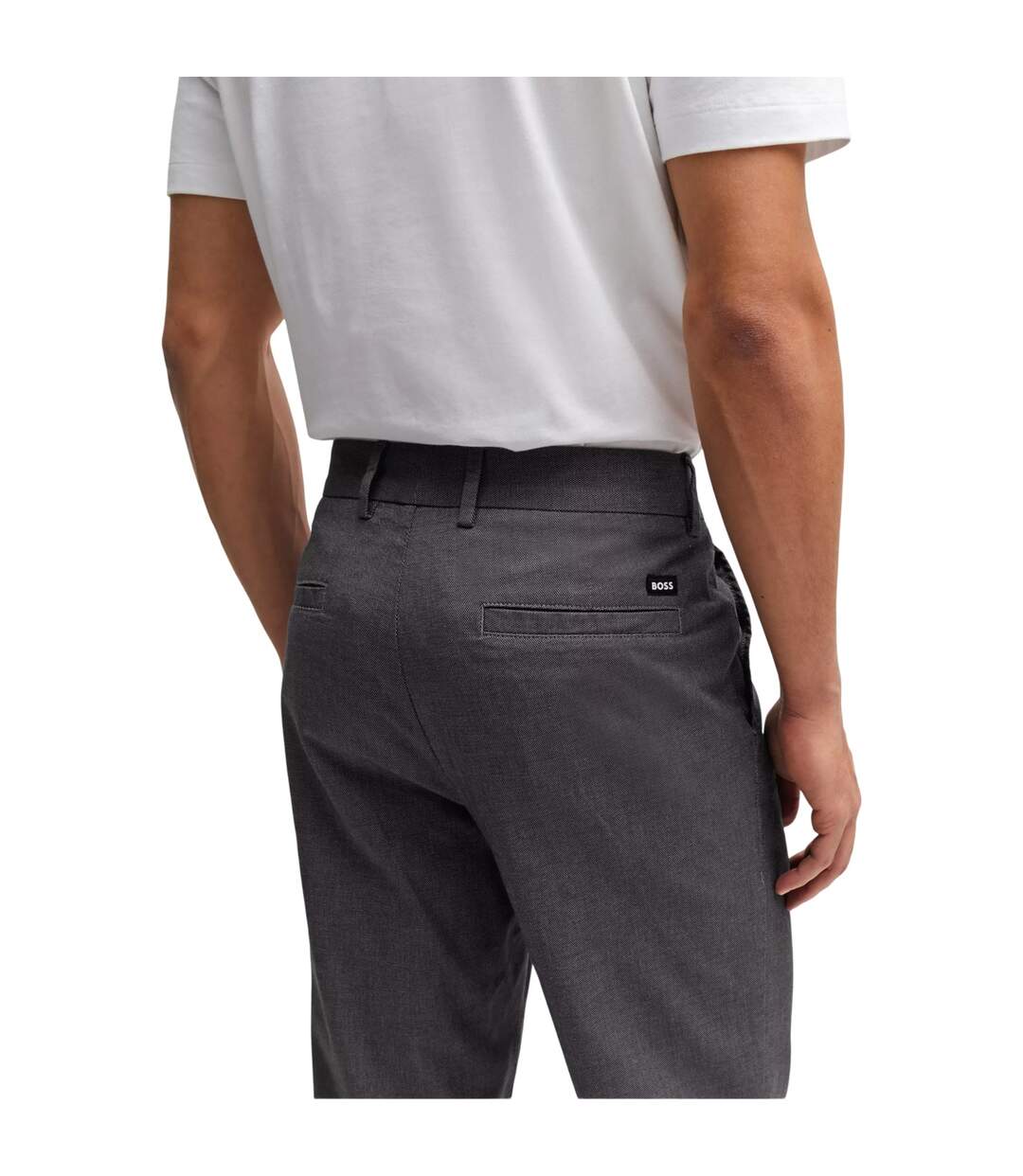 Mens Kane Straight Trousers Dark Blue Boss-4