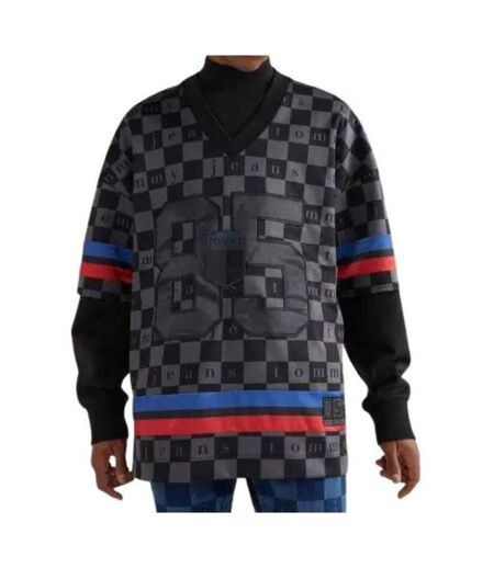Sweat Demi-manches Motif/style Damier Homme Noir Tommy Jeans